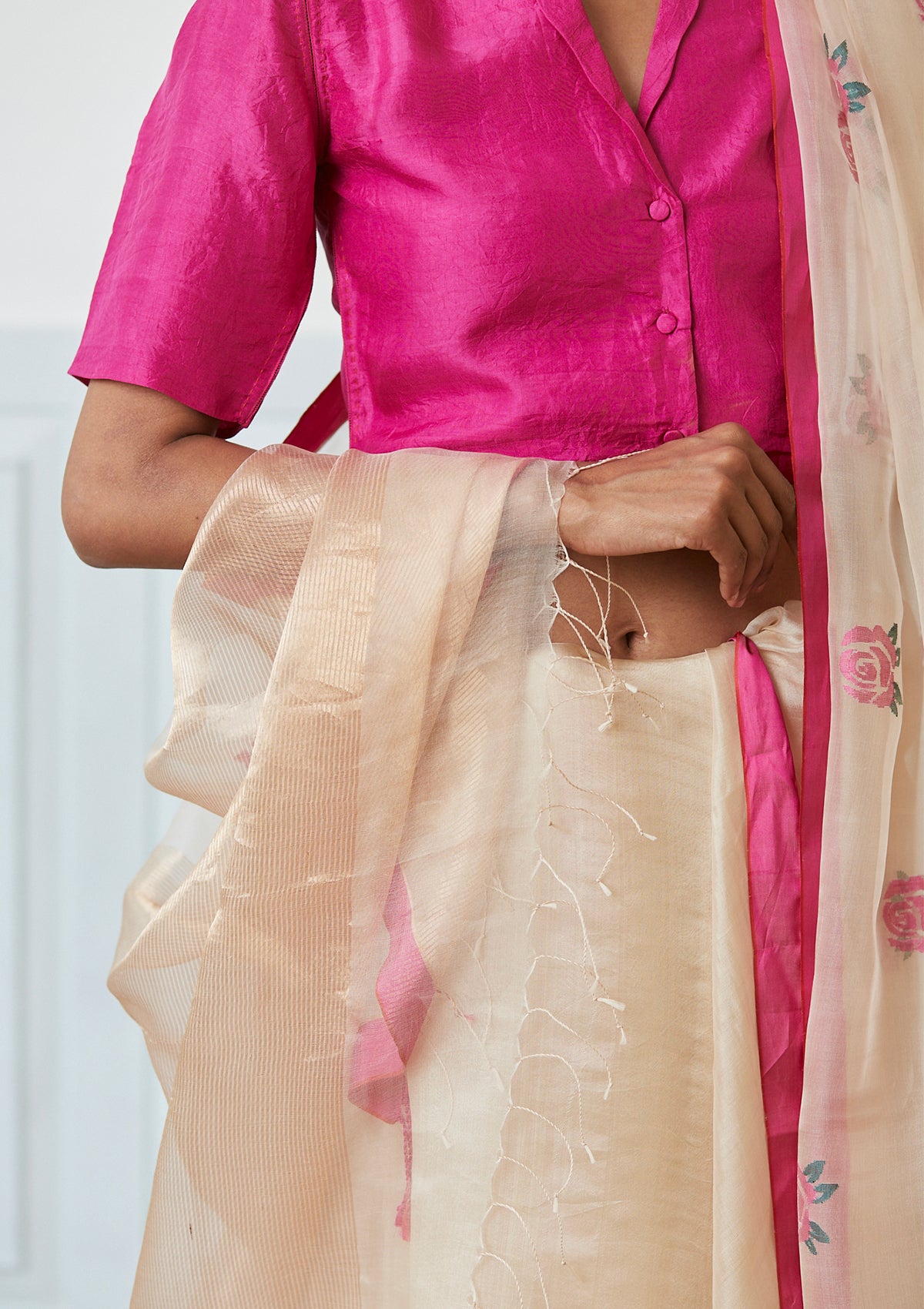 Grace Rose Jamdani Saree