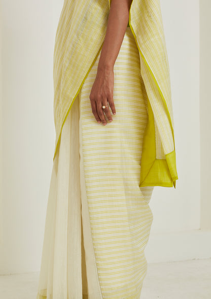 Nostalgia Lime Saree