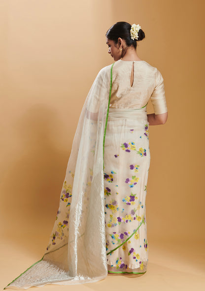 Pansy Bloom Jamdani Saree