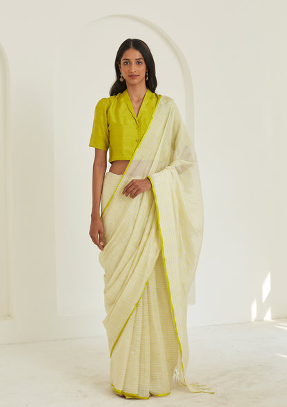 Pristine Lime Saree