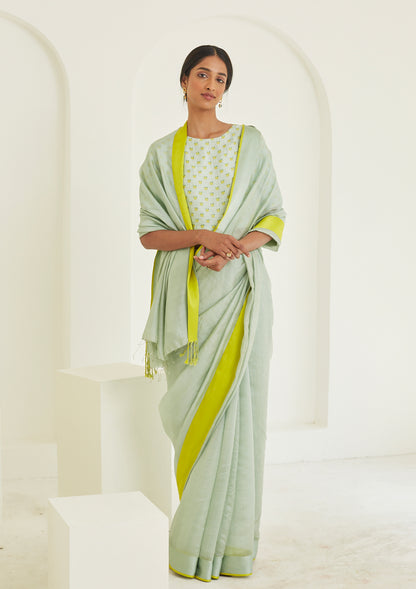 Serendipity Seafoam Saree