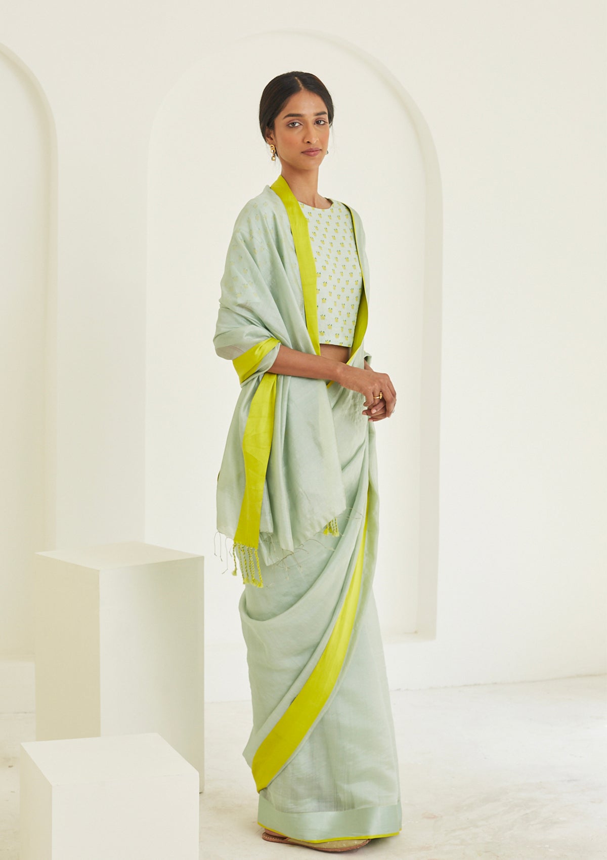 Serendipity Seafoam Saree