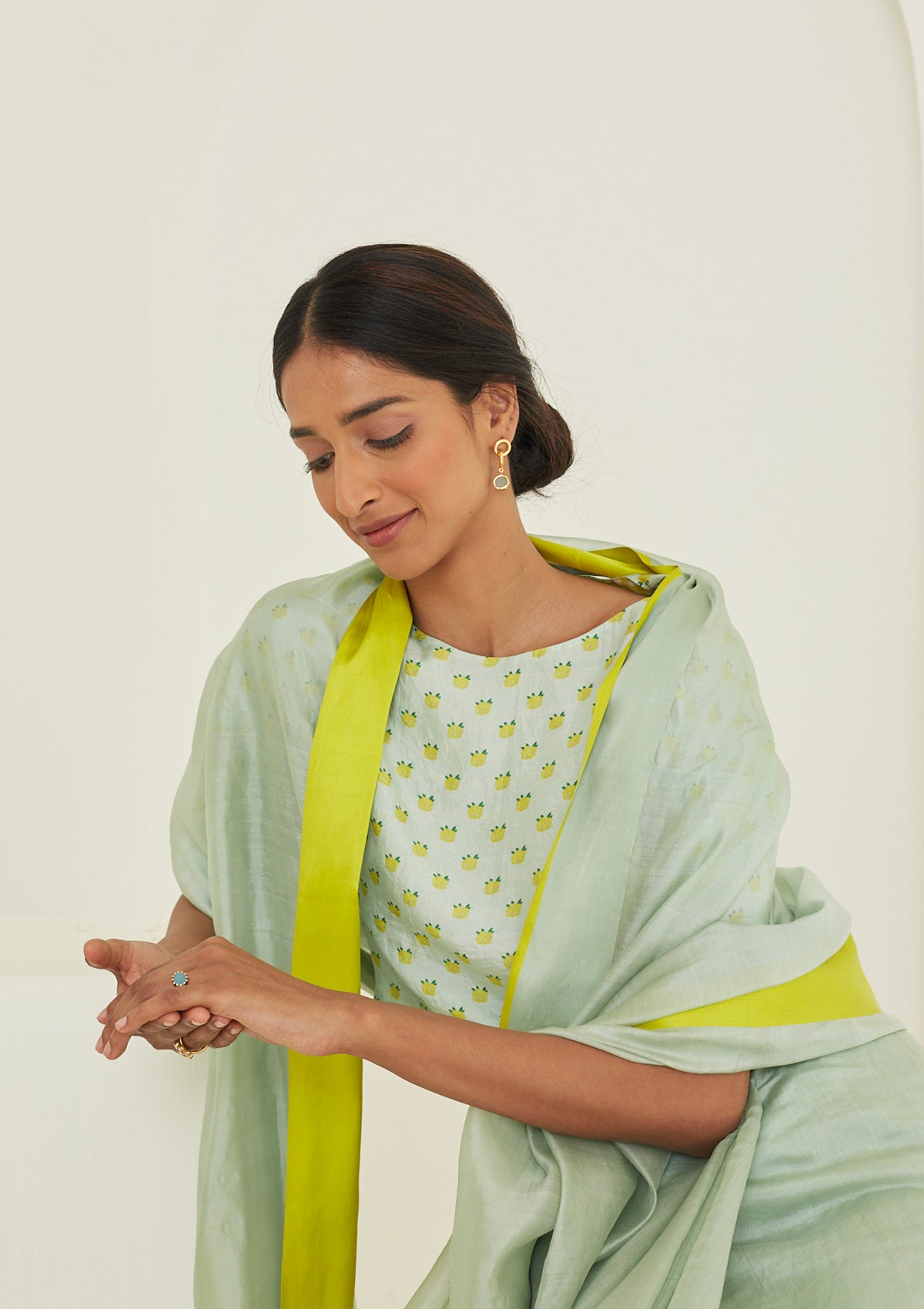 Serendipity Seafoam Saree