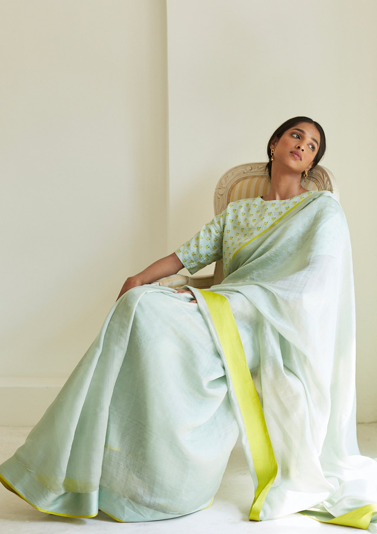 Serendipity Seafoam Saree