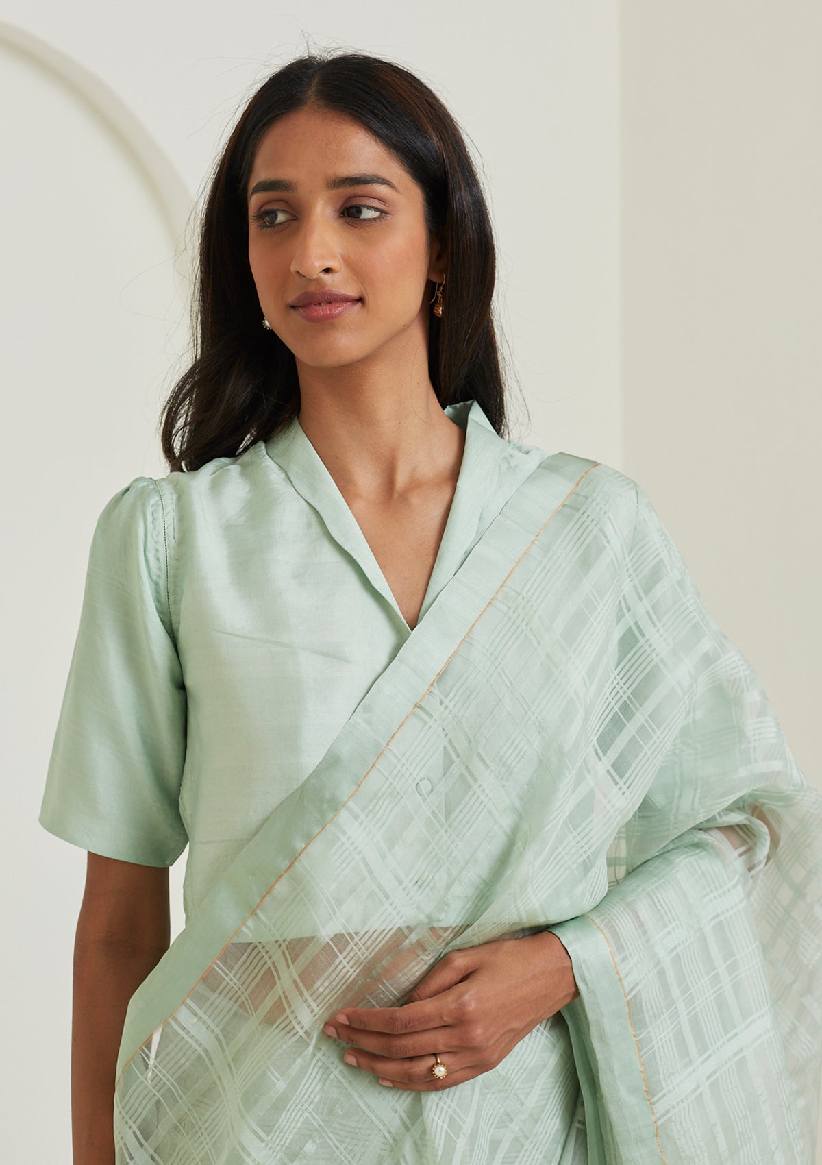 Serenity Seafoam Saree