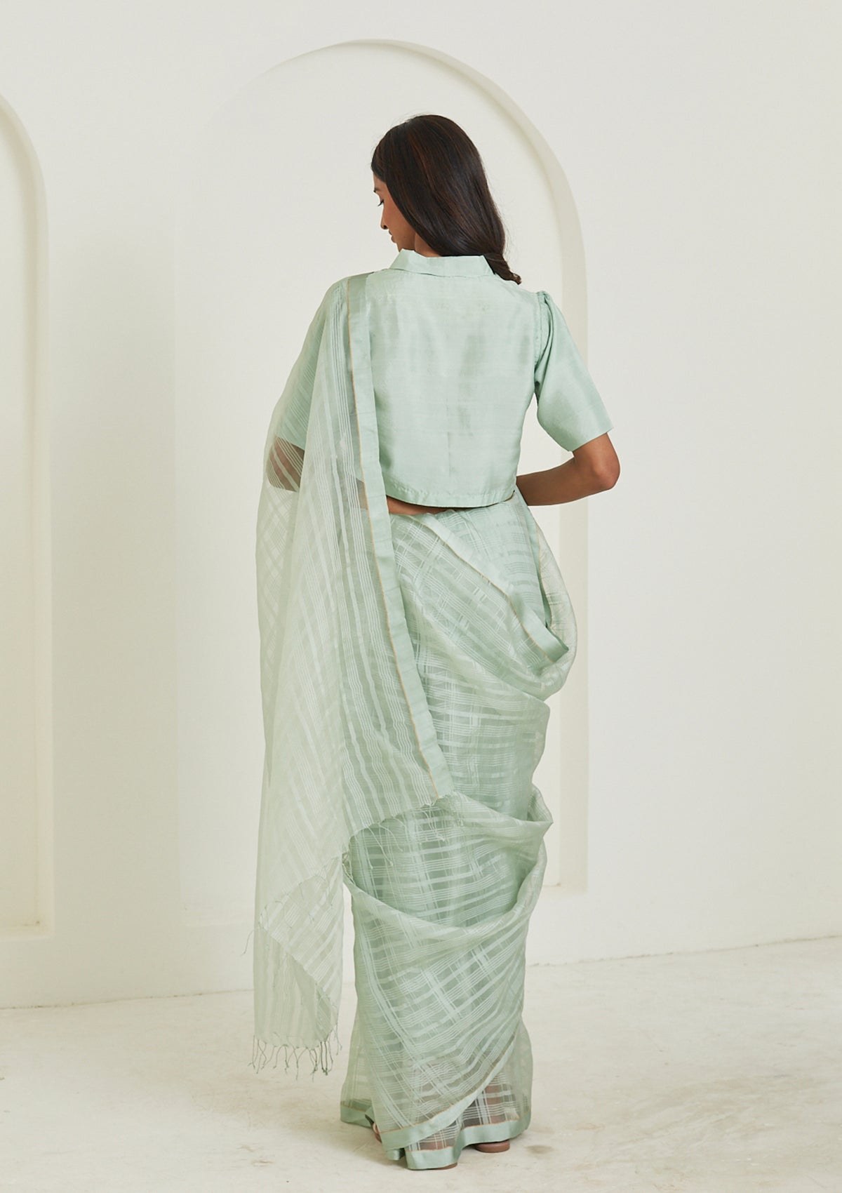 Serenity Seafoam Saree