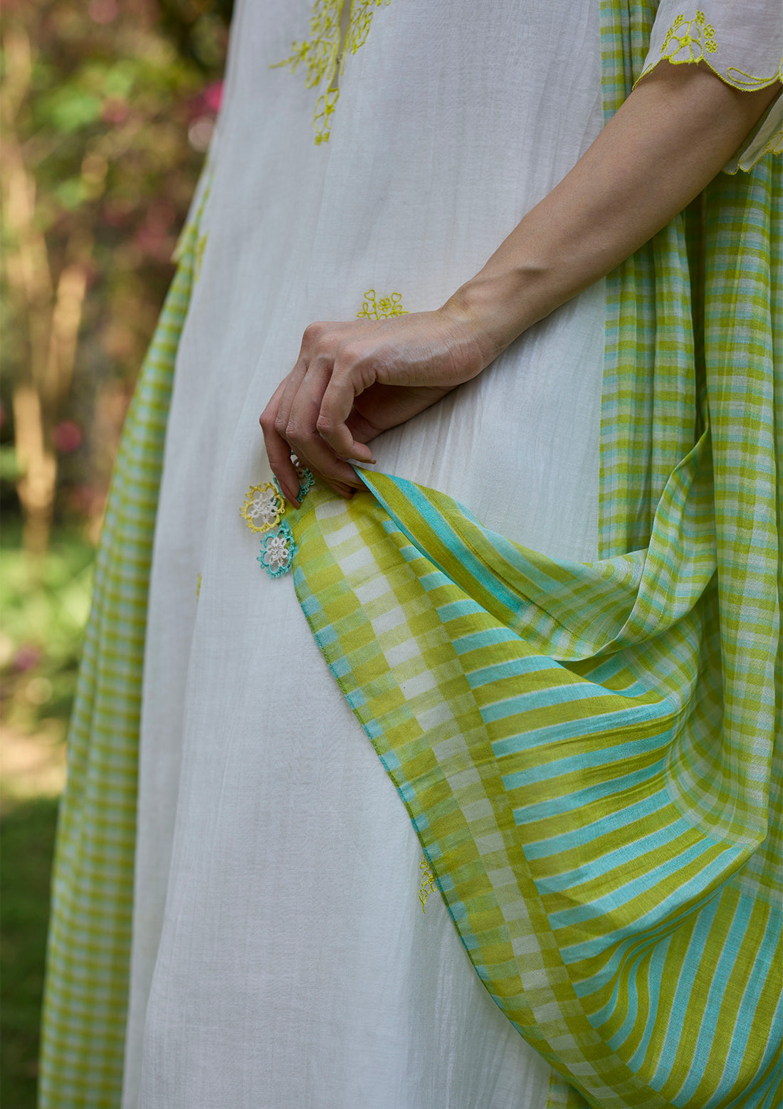 Crossroads Lime Dupatta