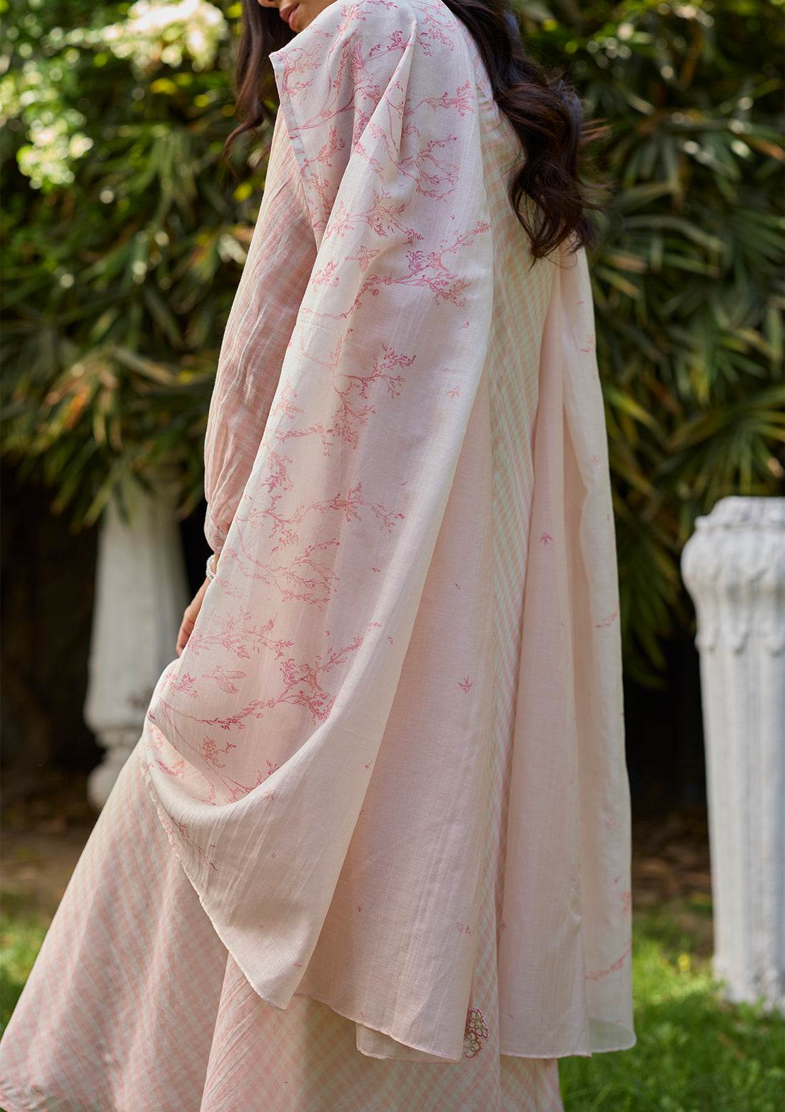 Once-Upon-a-Garden Pink Dupatta