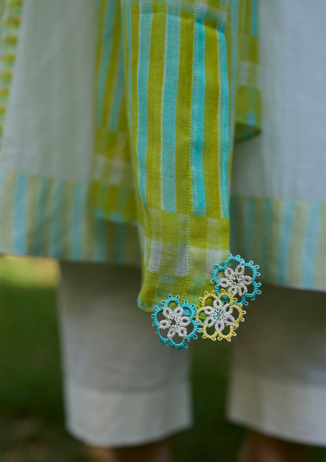 Crossroads Lime Dupatta