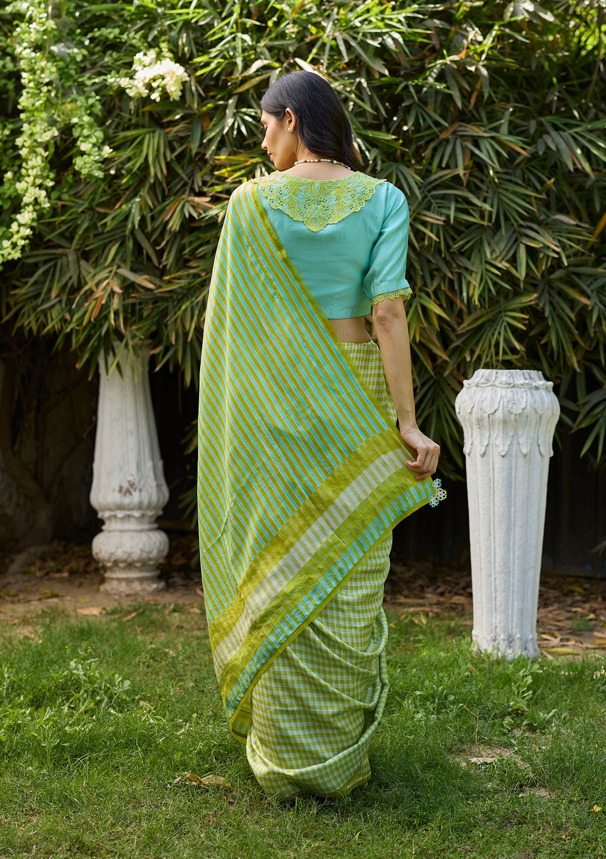 Crossroads Lime Saree