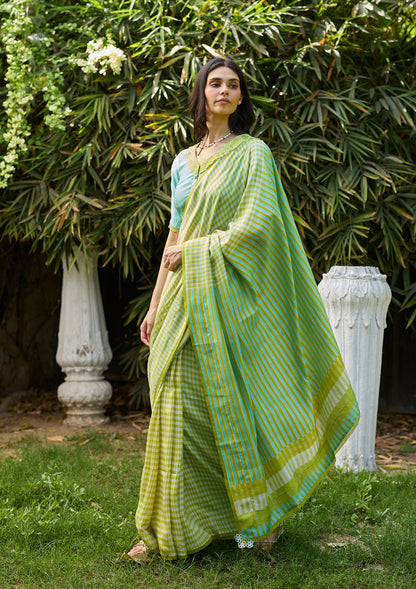 Crossroads Lime Saree