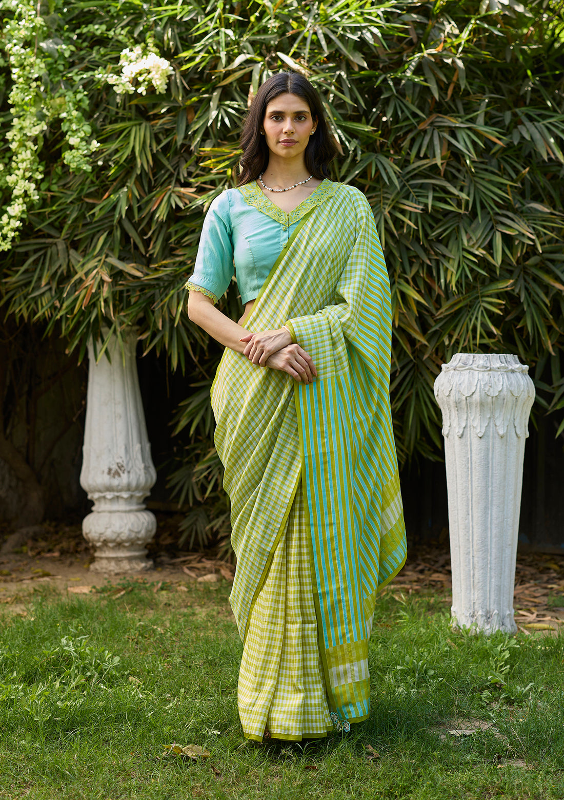 Crossroads Lime Saree