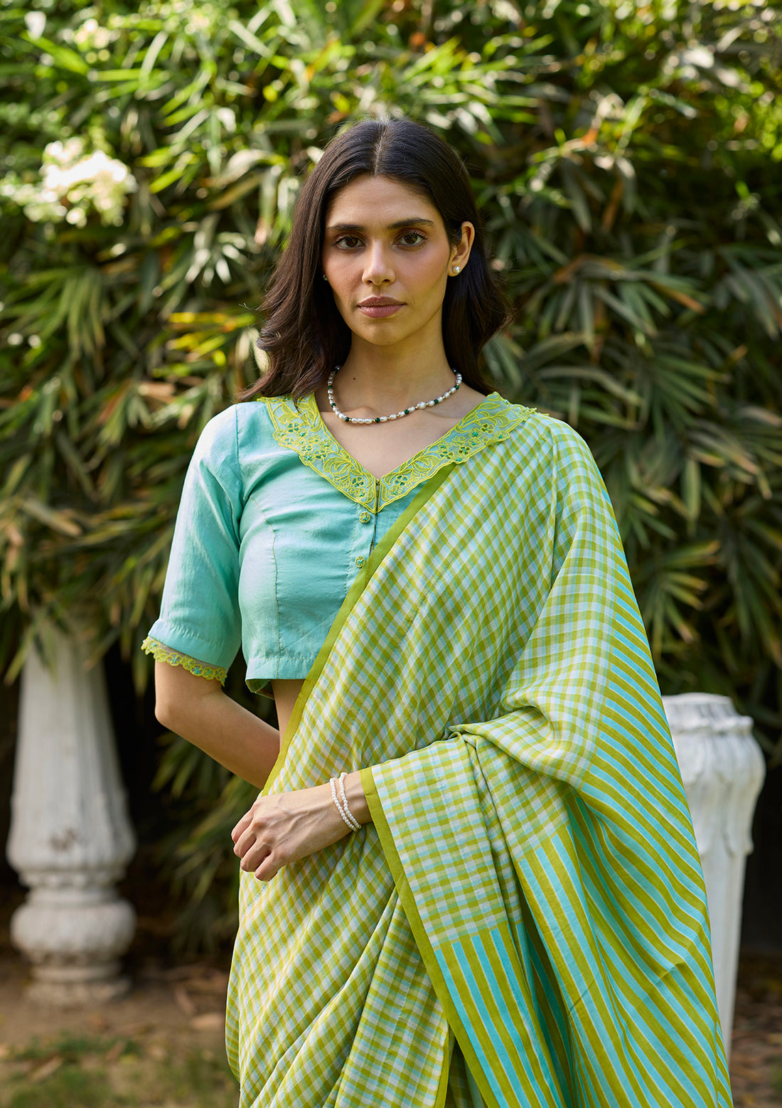 Crossroads Lime Saree