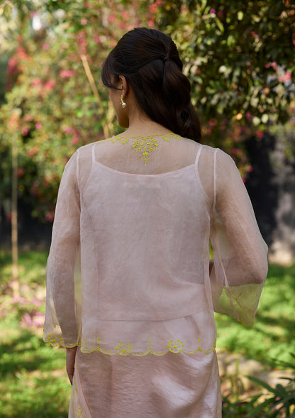 First Light Pink Embroidered Blouse