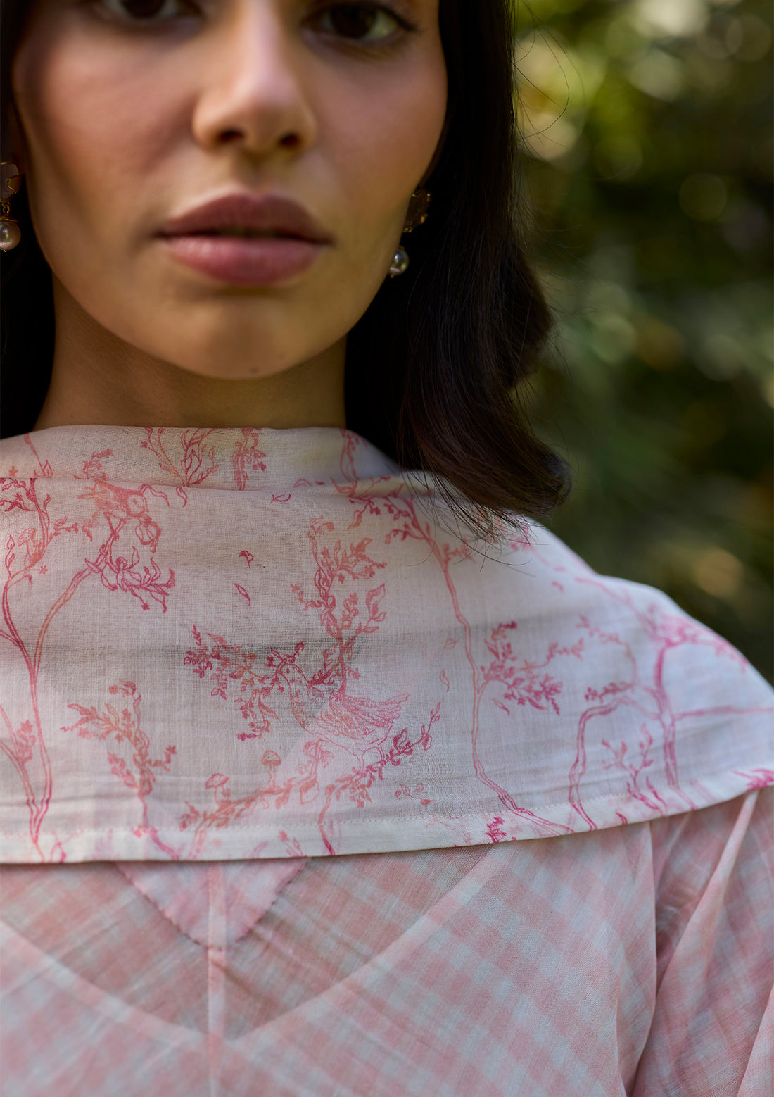 Once-Upon-a-Garden Pink Dupatta