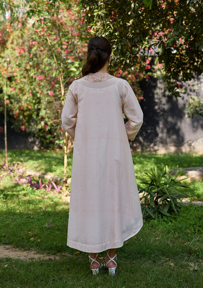 English Morning Pink Embroidered Dress