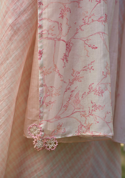 Once-Upon-a-Garden Pink Dupatta