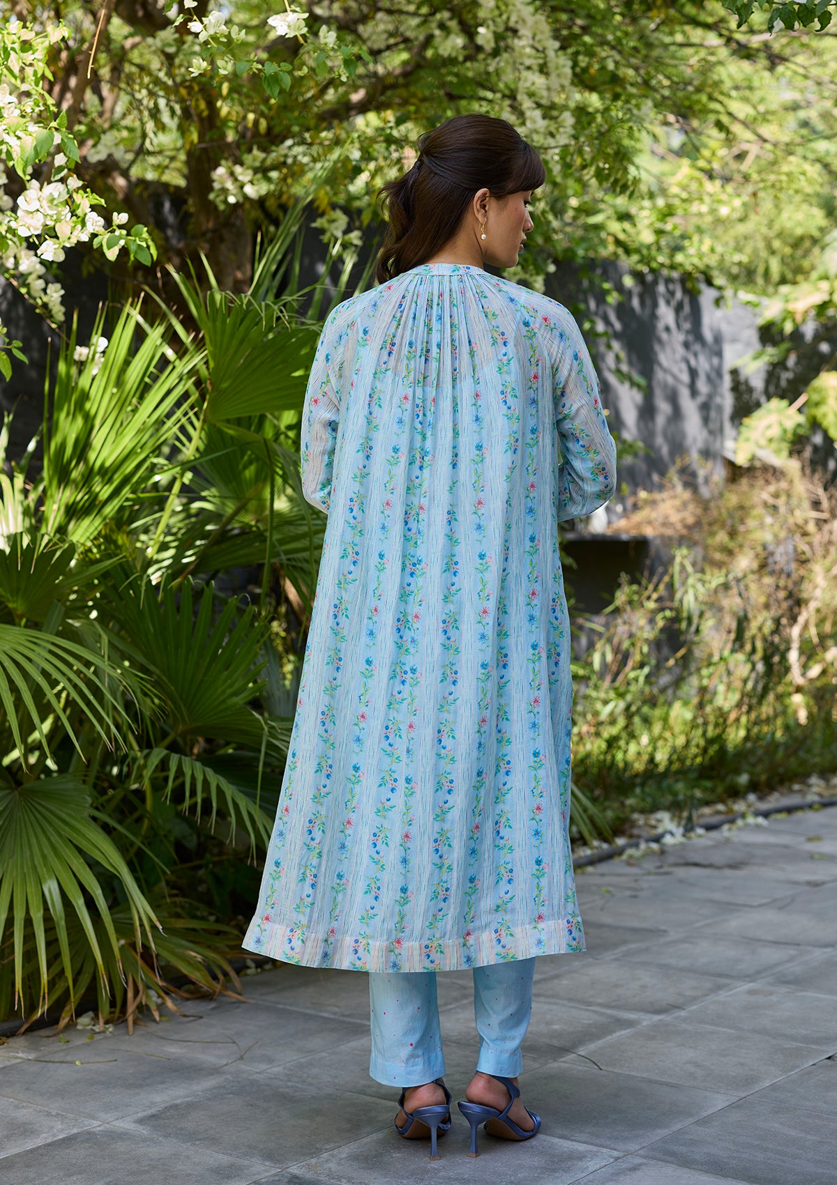 Hidden Orchard Blue Kurta Set