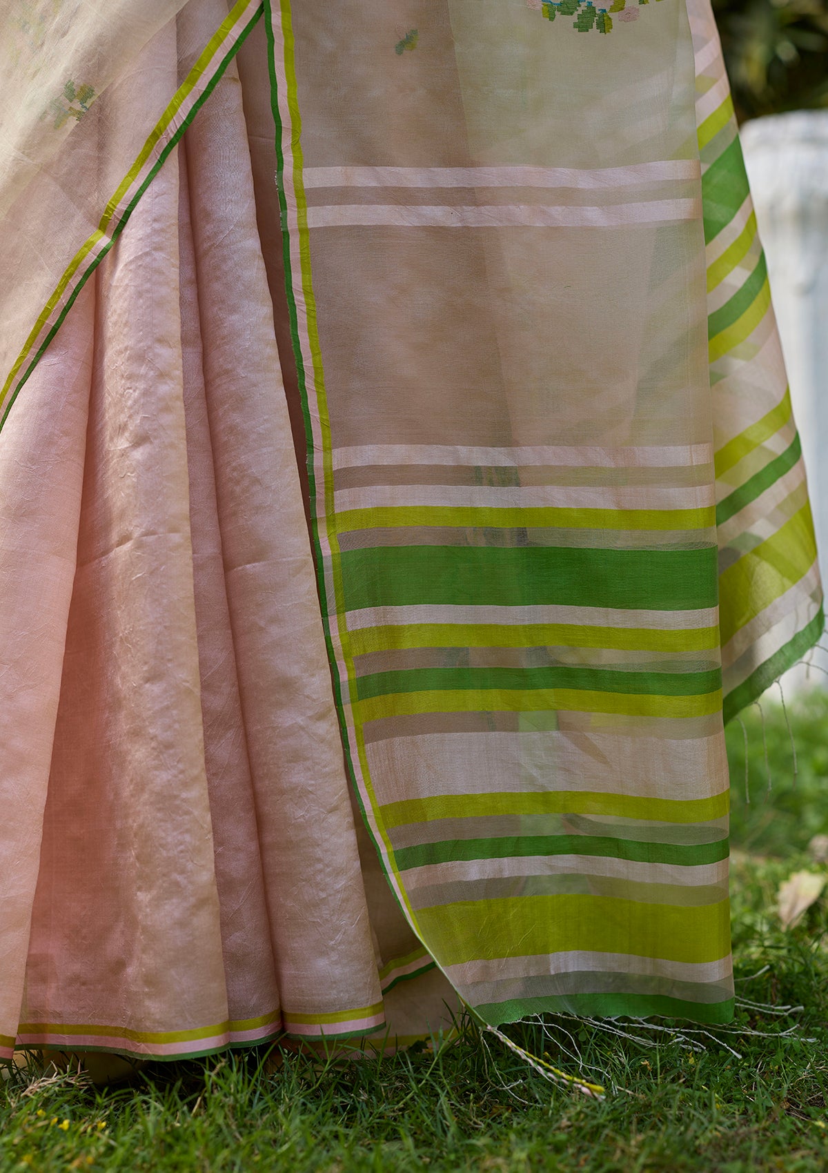 Blush &amp; Berry Pink Jamdani Saree