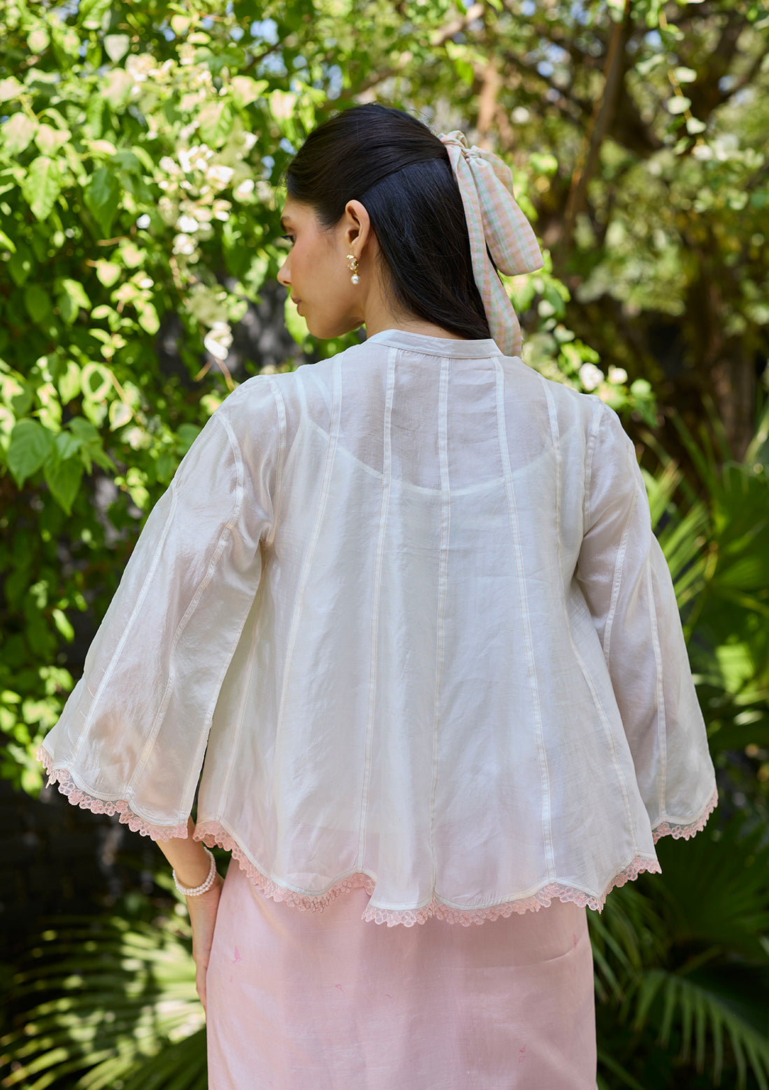 Drifting Clouds Ivory Embroidered Blouse