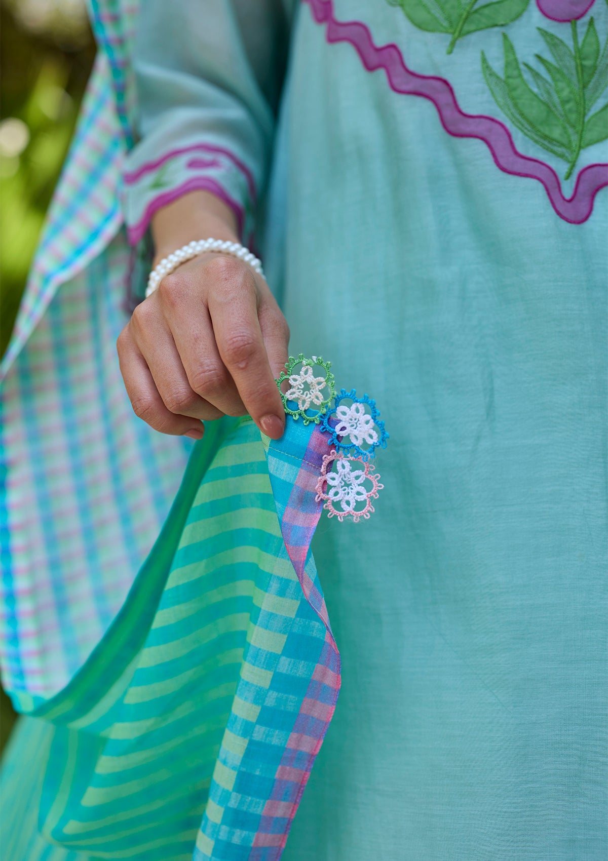 Crossroads Blue Dupatta