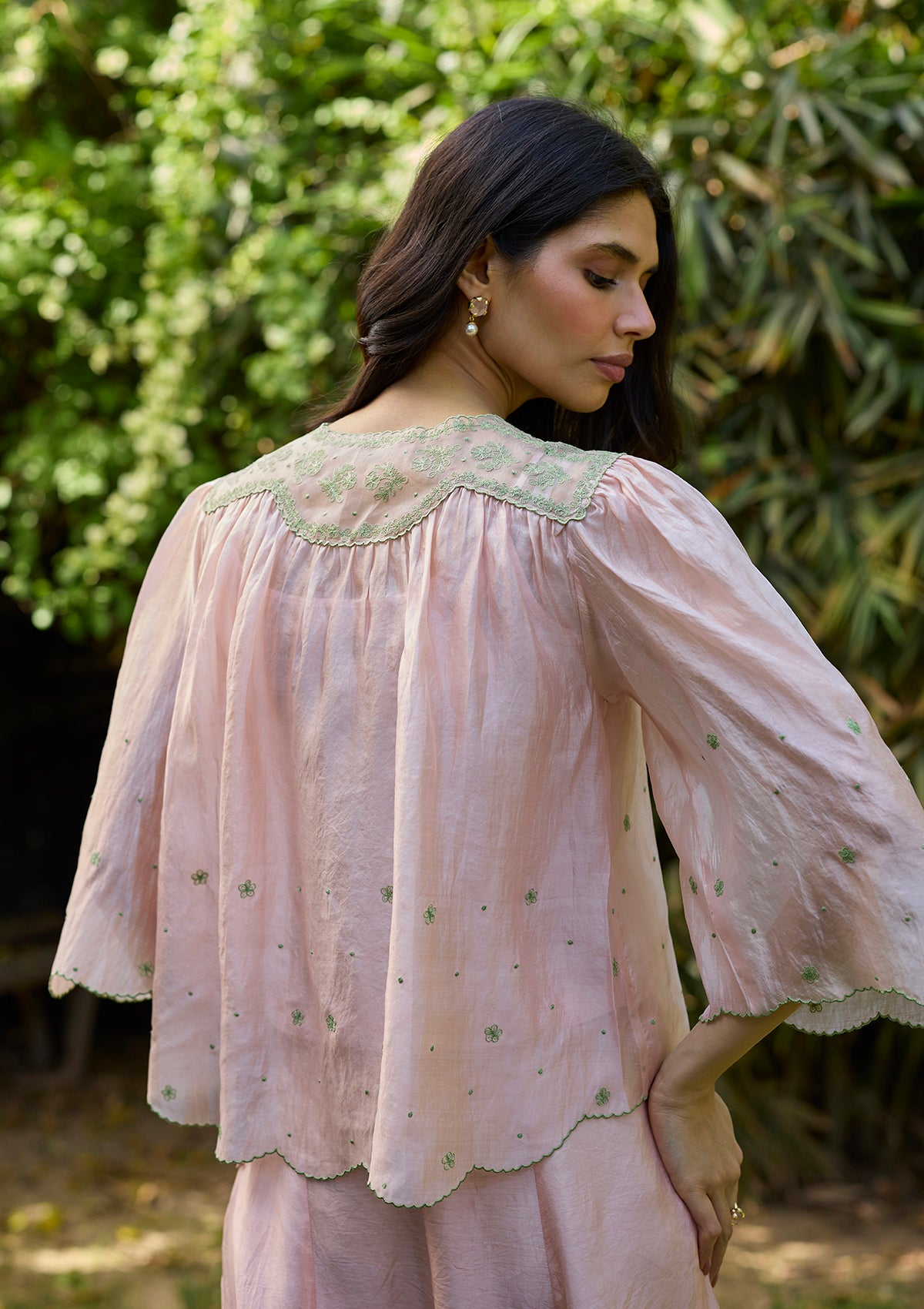 River Fork Pink Embroidered Blouse
