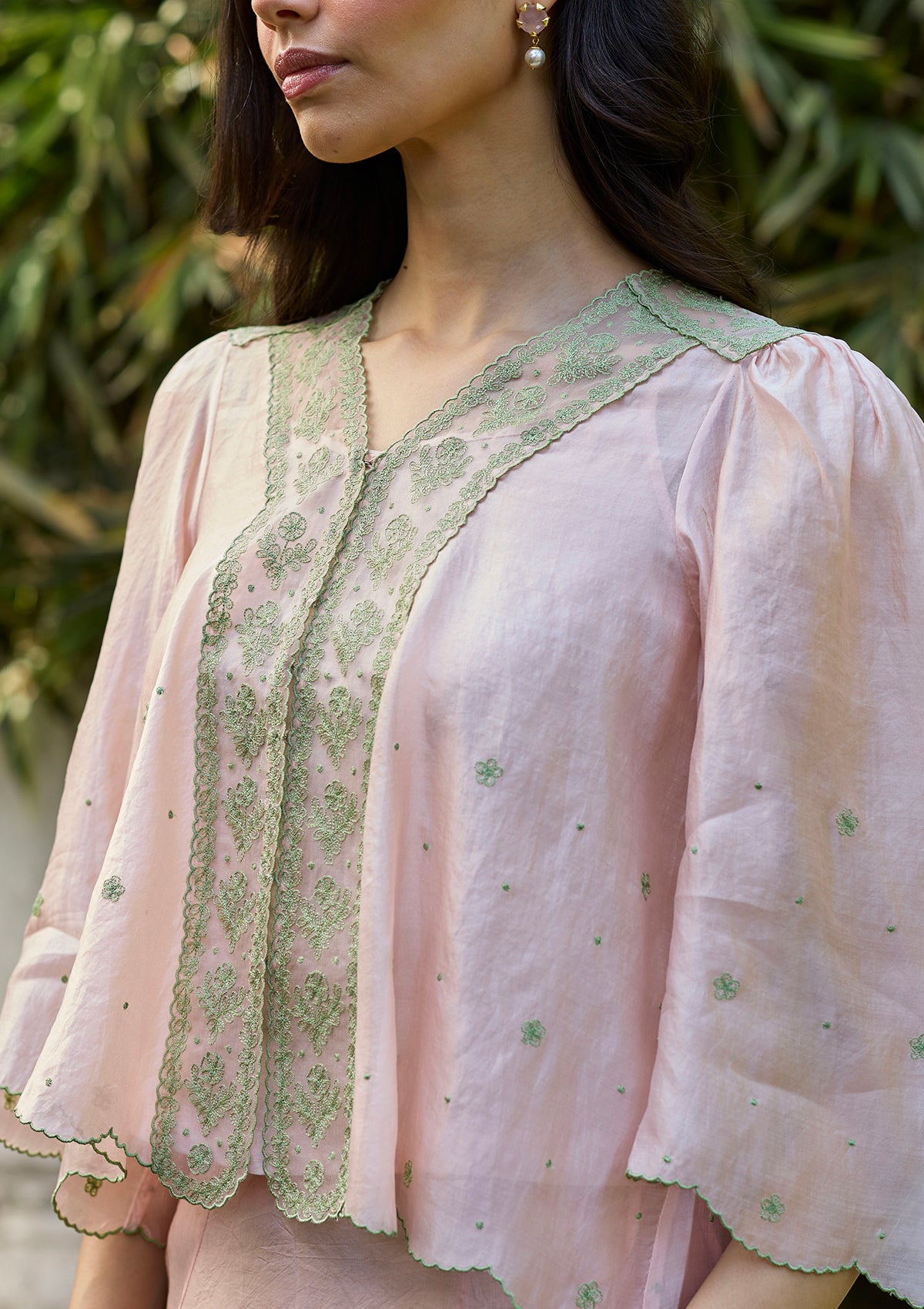 River Fork Pink Embroidered Blouse