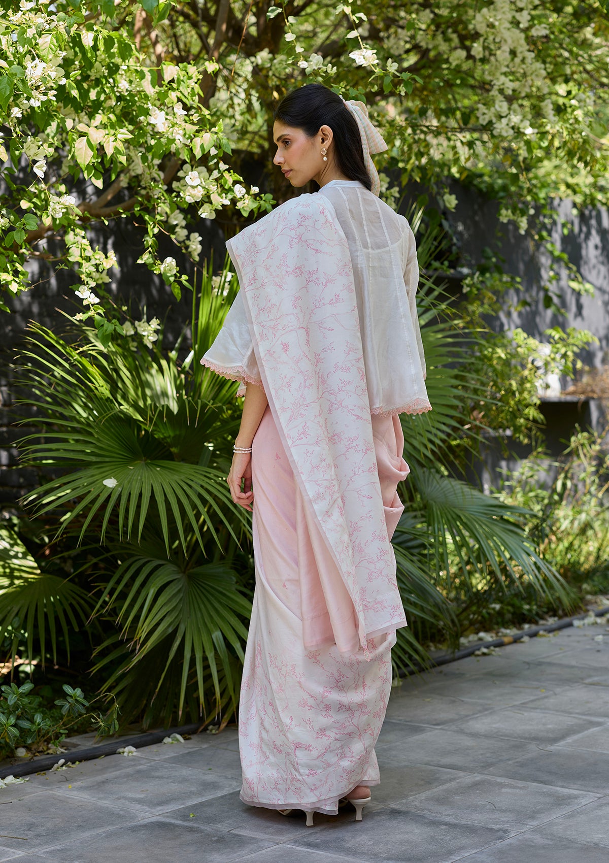 Once-Upon-a-Garden Pink Saree