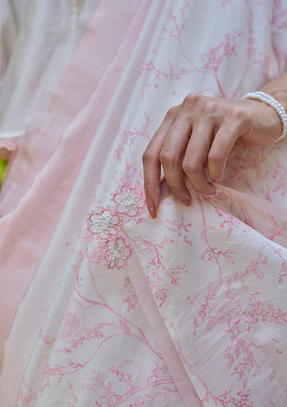 Once-Upon-a-Garden Pink Saree