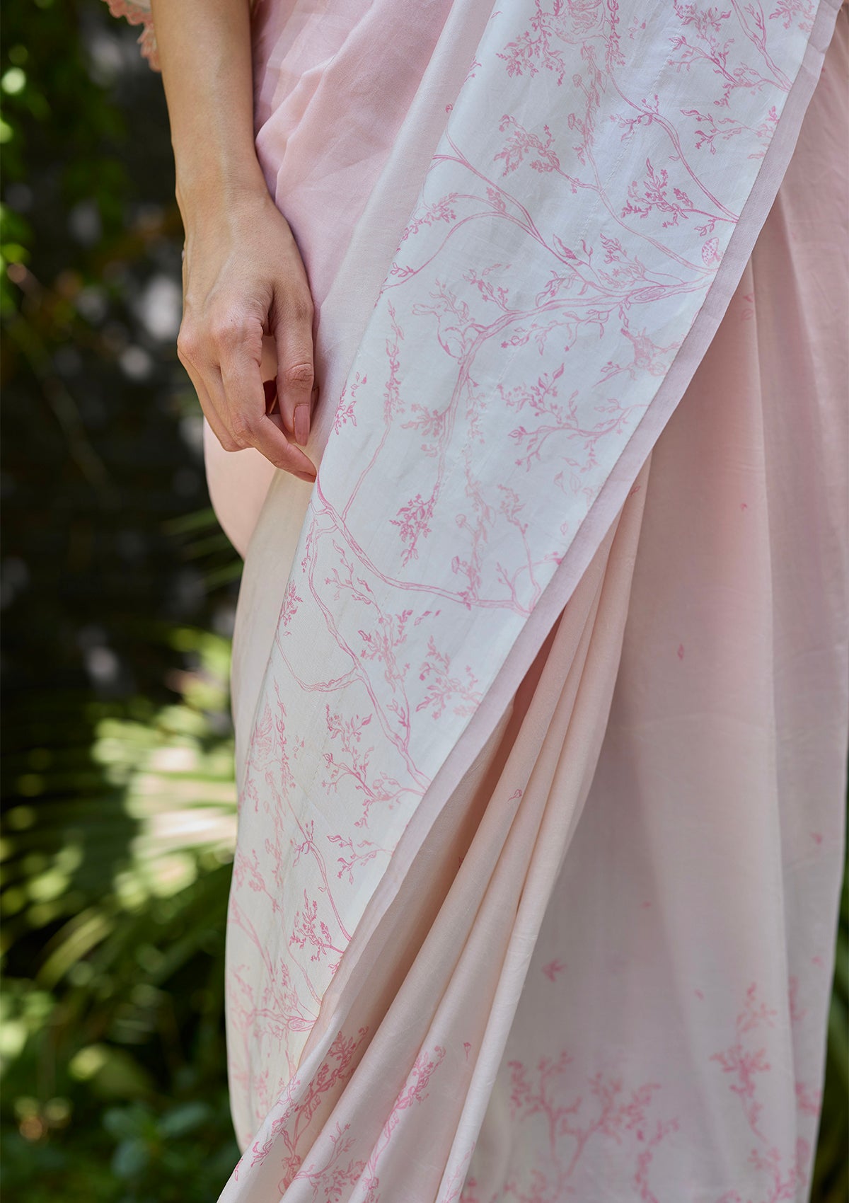 Once-Upon-a-Garden Pink Saree