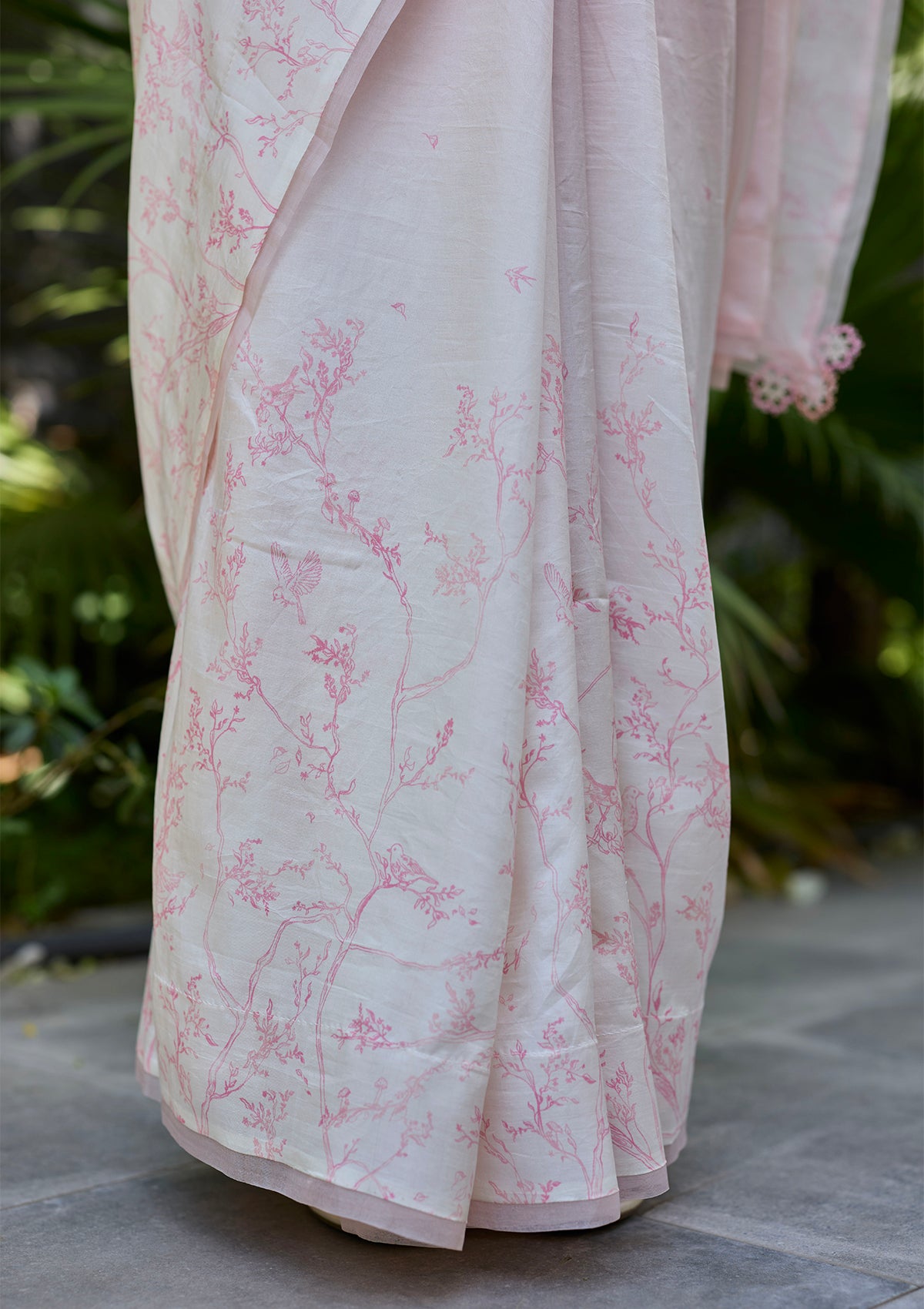 Once-Upon-a-Garden Pink Saree