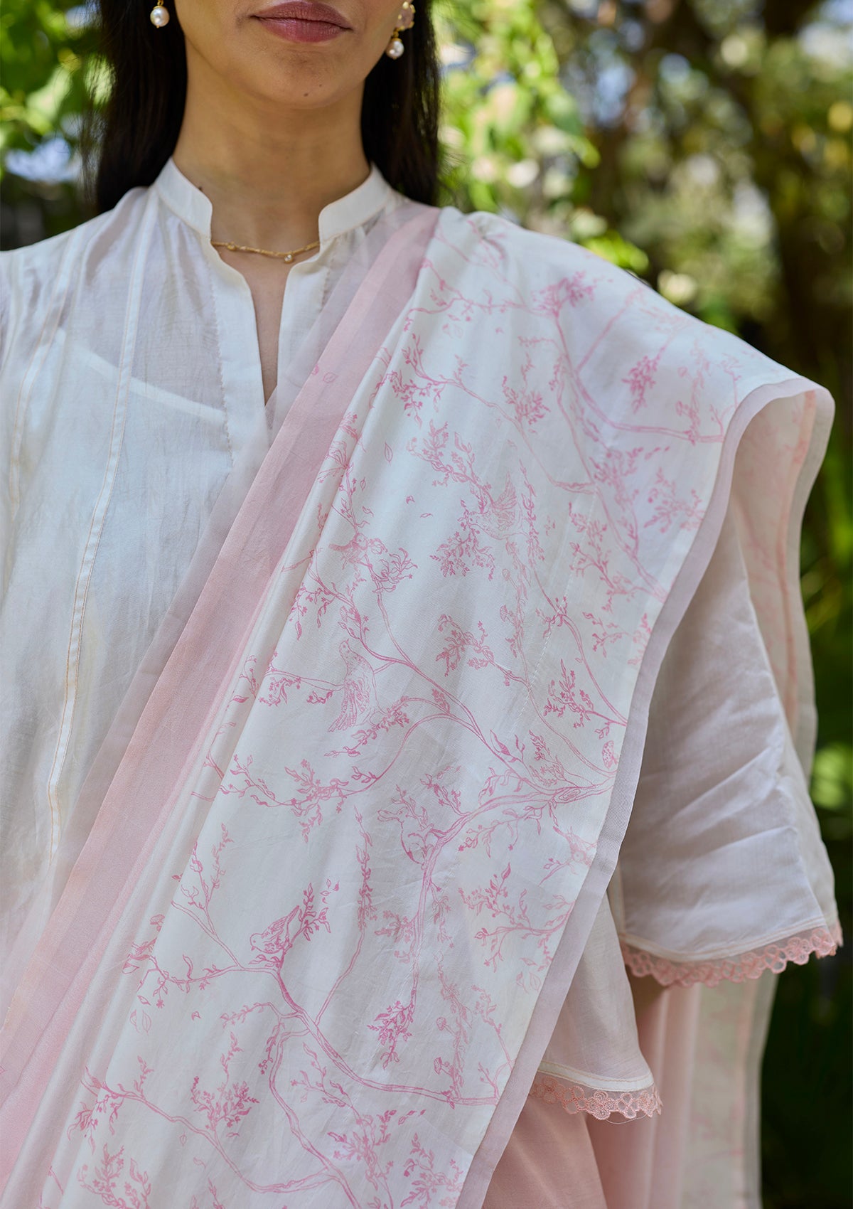 Once-Upon-a-Garden Pink Saree