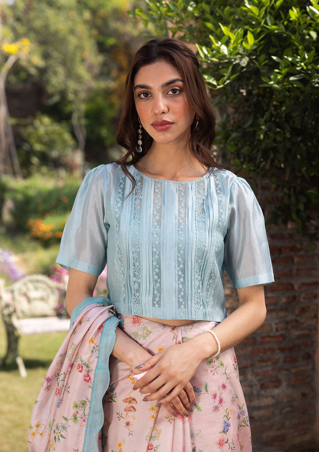 Whispering Ivy Blue Blouse