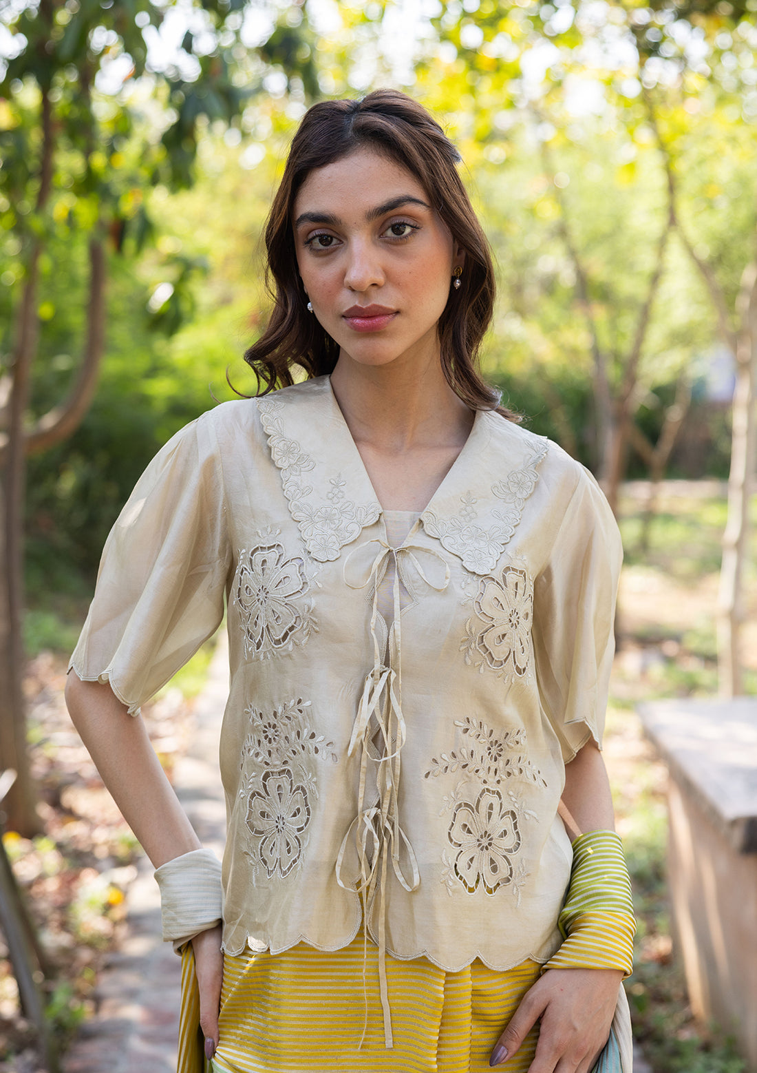 Secret Garden Beige Blouse
