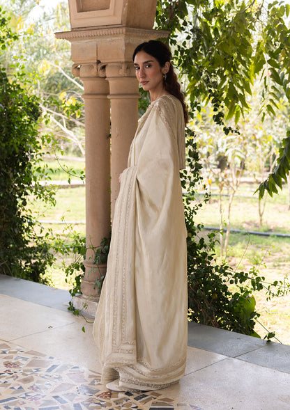 Whispering Ivy Beige Saree