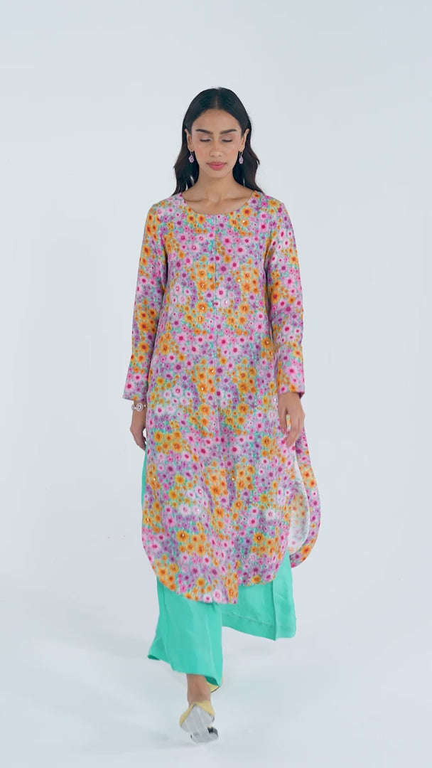 Wildflower Dawn Blue Kurta Set