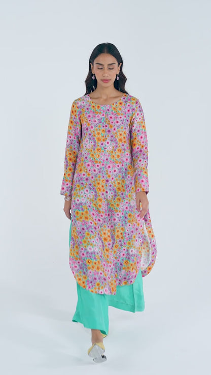 Wildflower Dawn Blue Kurta Set