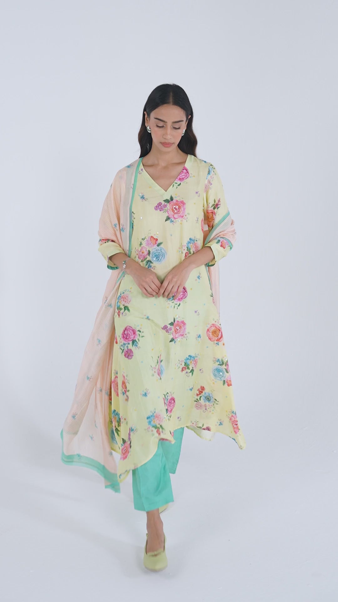 Kindred Petals Yellow Kurta Set