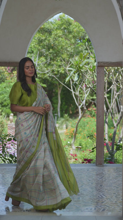 Tic-tac-love Jamdani Saree