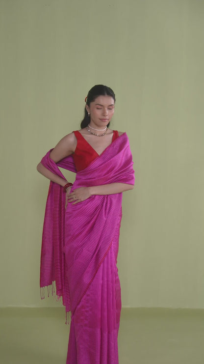 Rhythm &amp; Rhyme Pink Saree