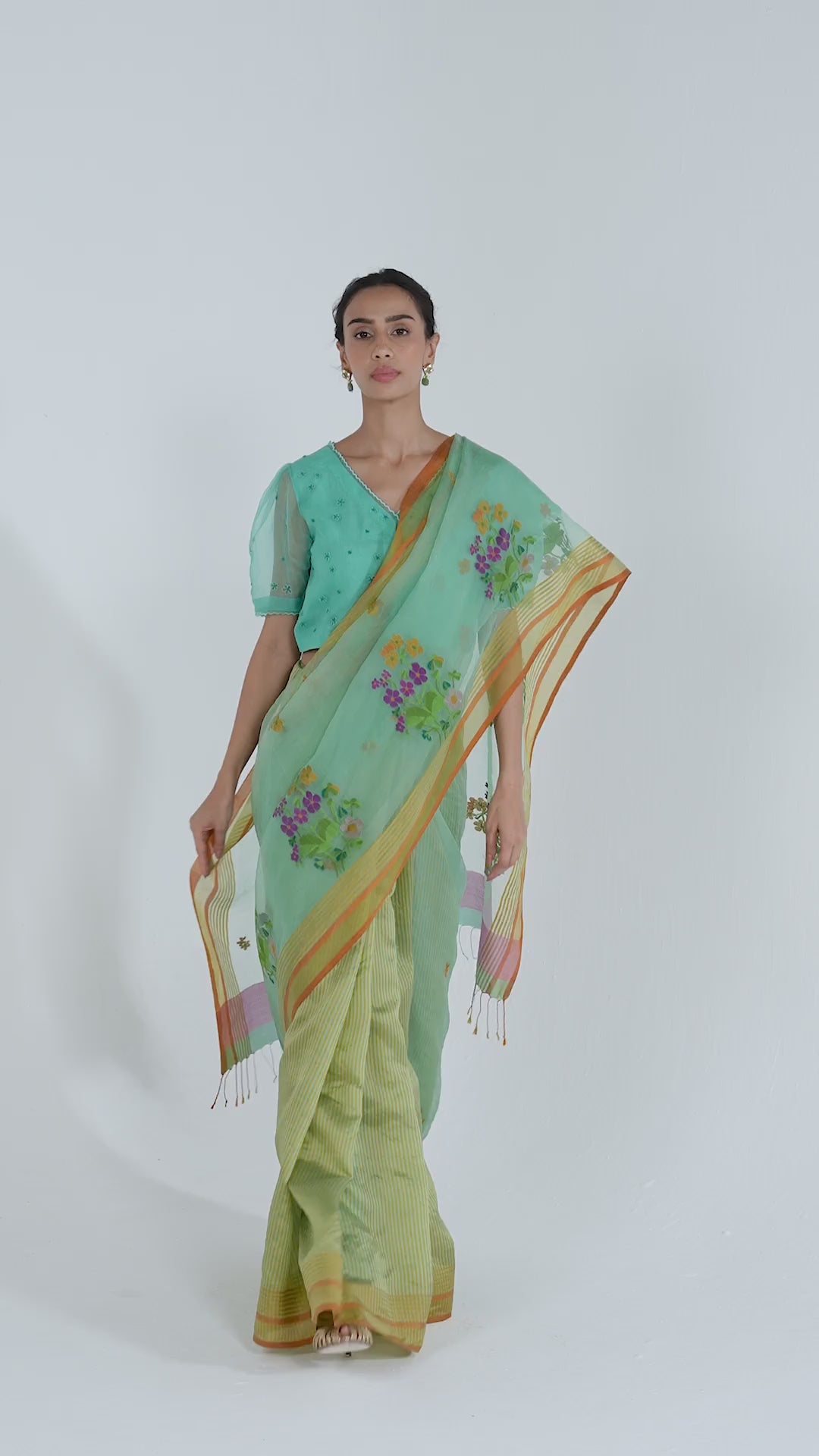 Earthsong Jamdani Saree