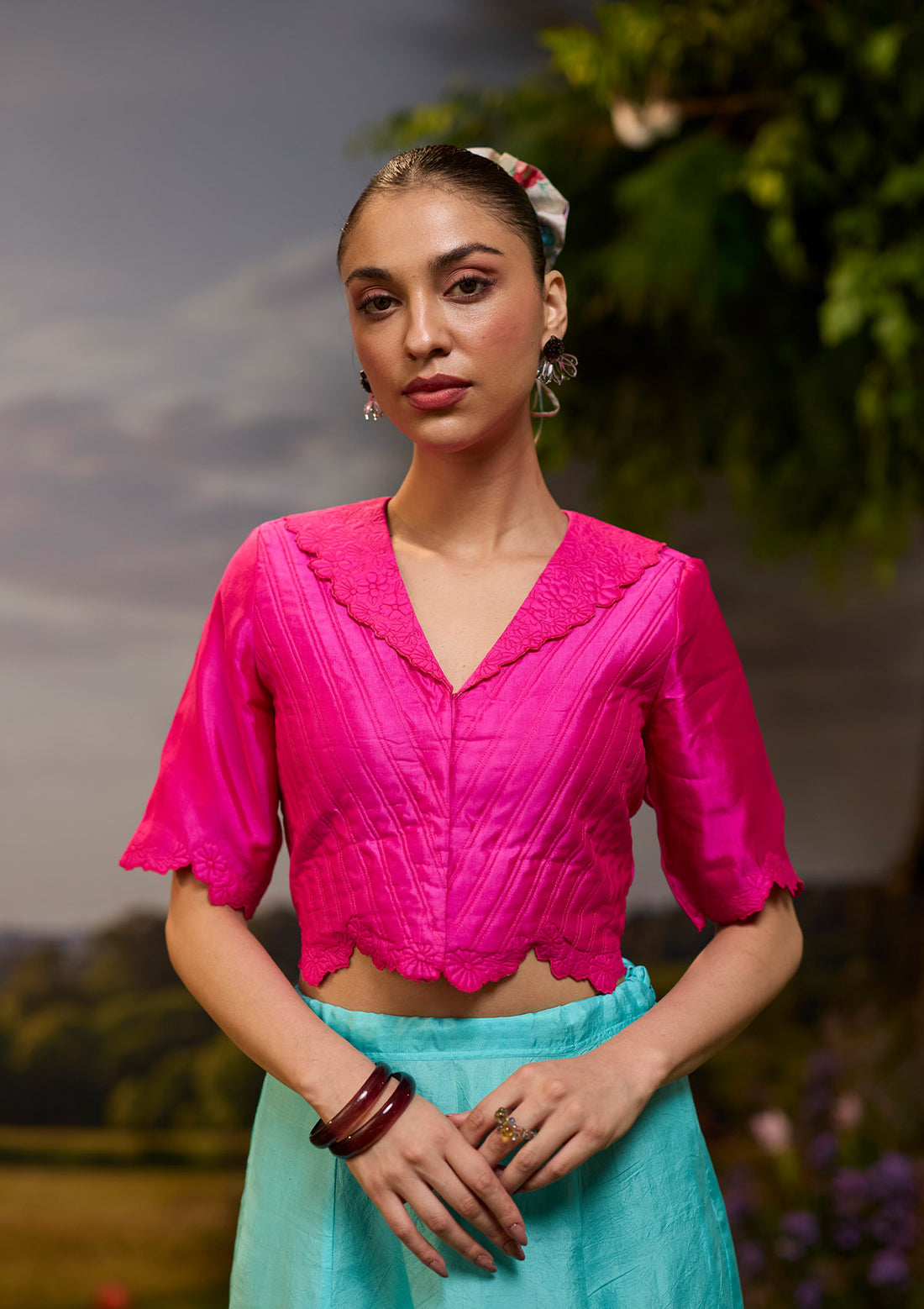 Cloudbloom Quilted Pink Blouse