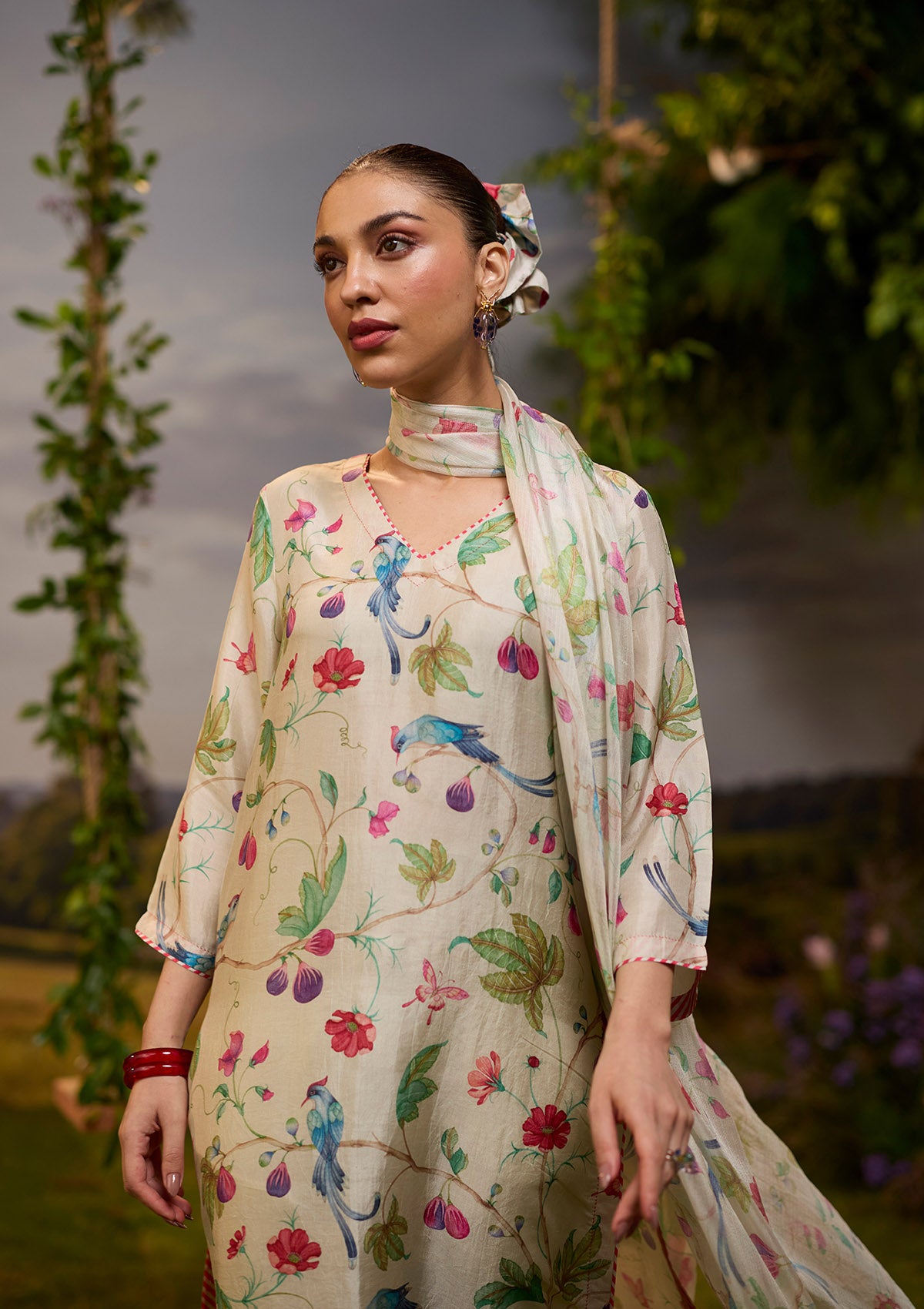 Fig &amp; Fable Ivory Dupatta