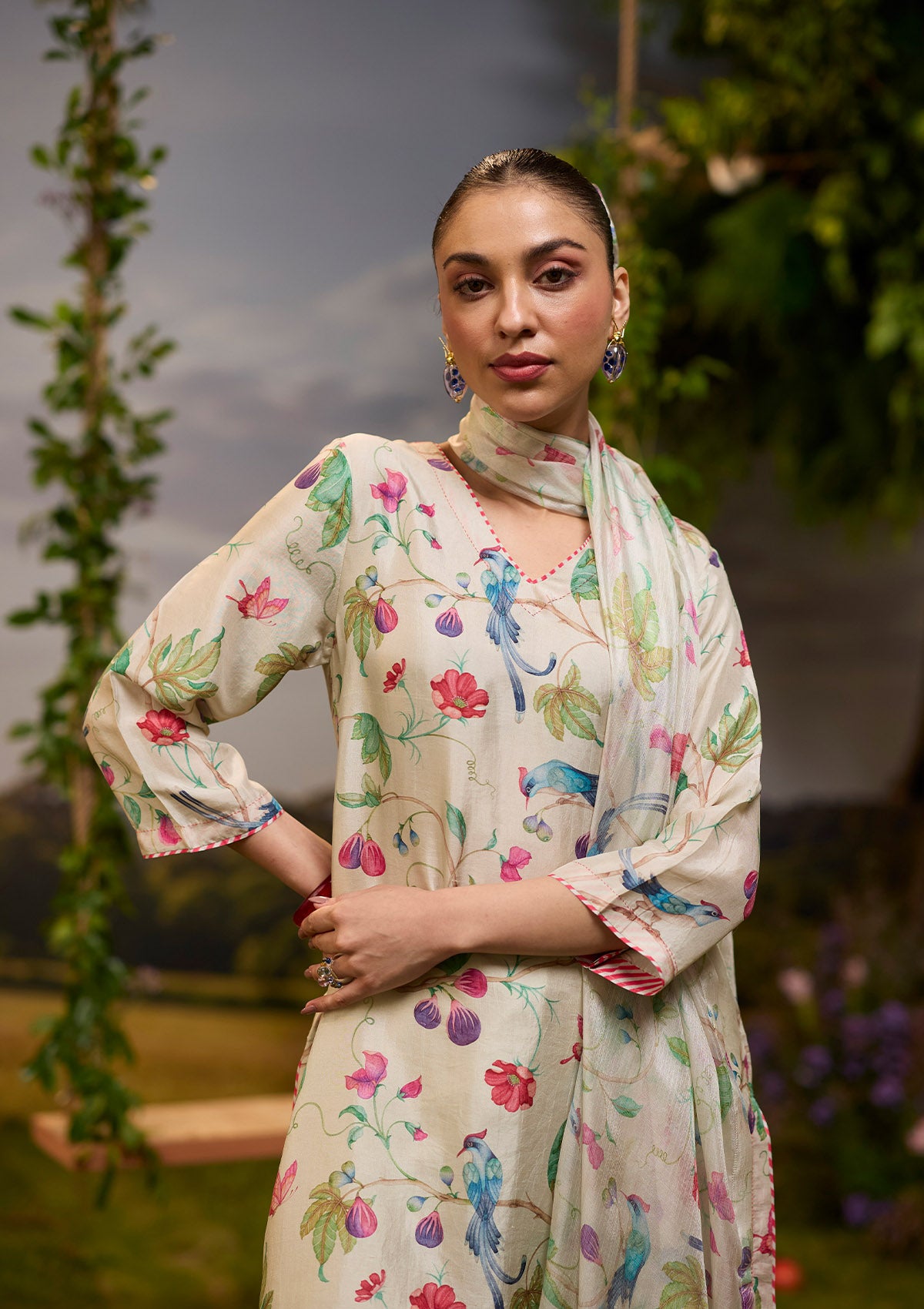 Fig &amp; Fable Ivory Kurta Set