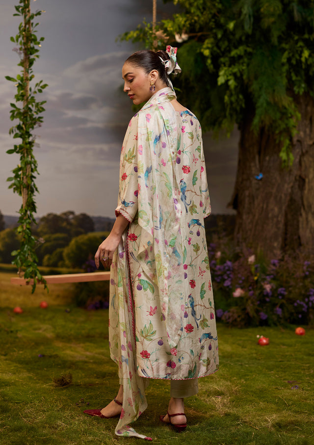 Fig & Fable Ivory Dupatta