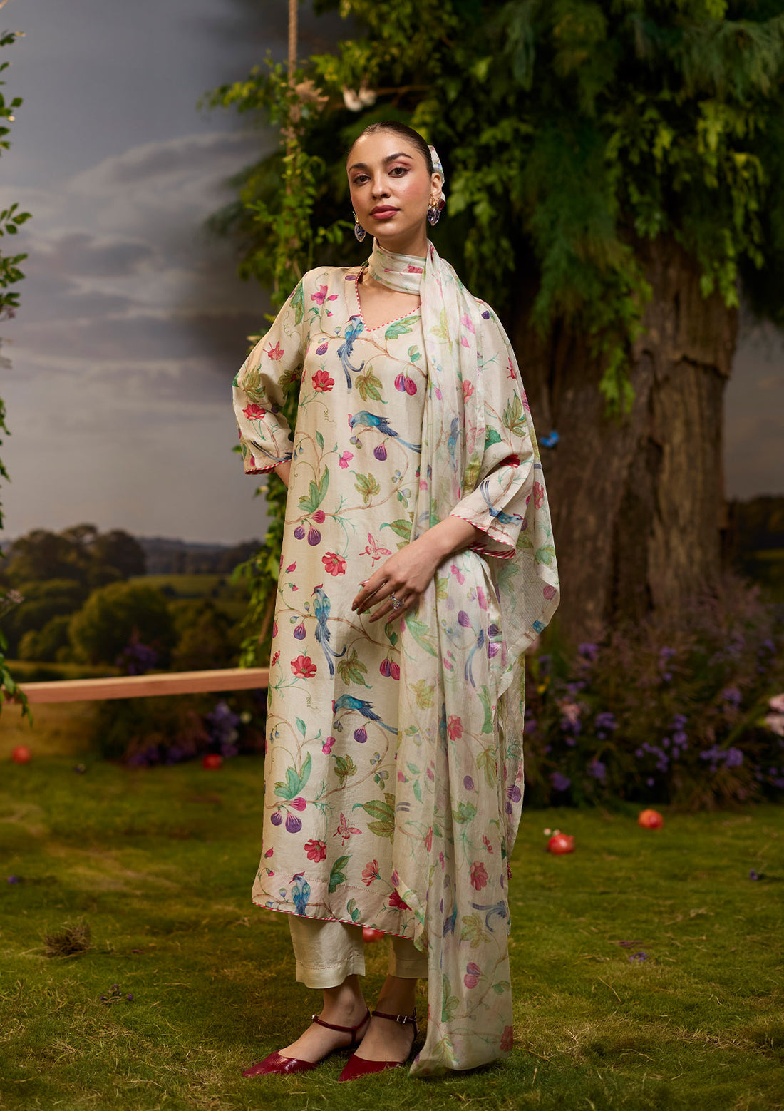 Fig &amp; Fable Ivory Kurta Set