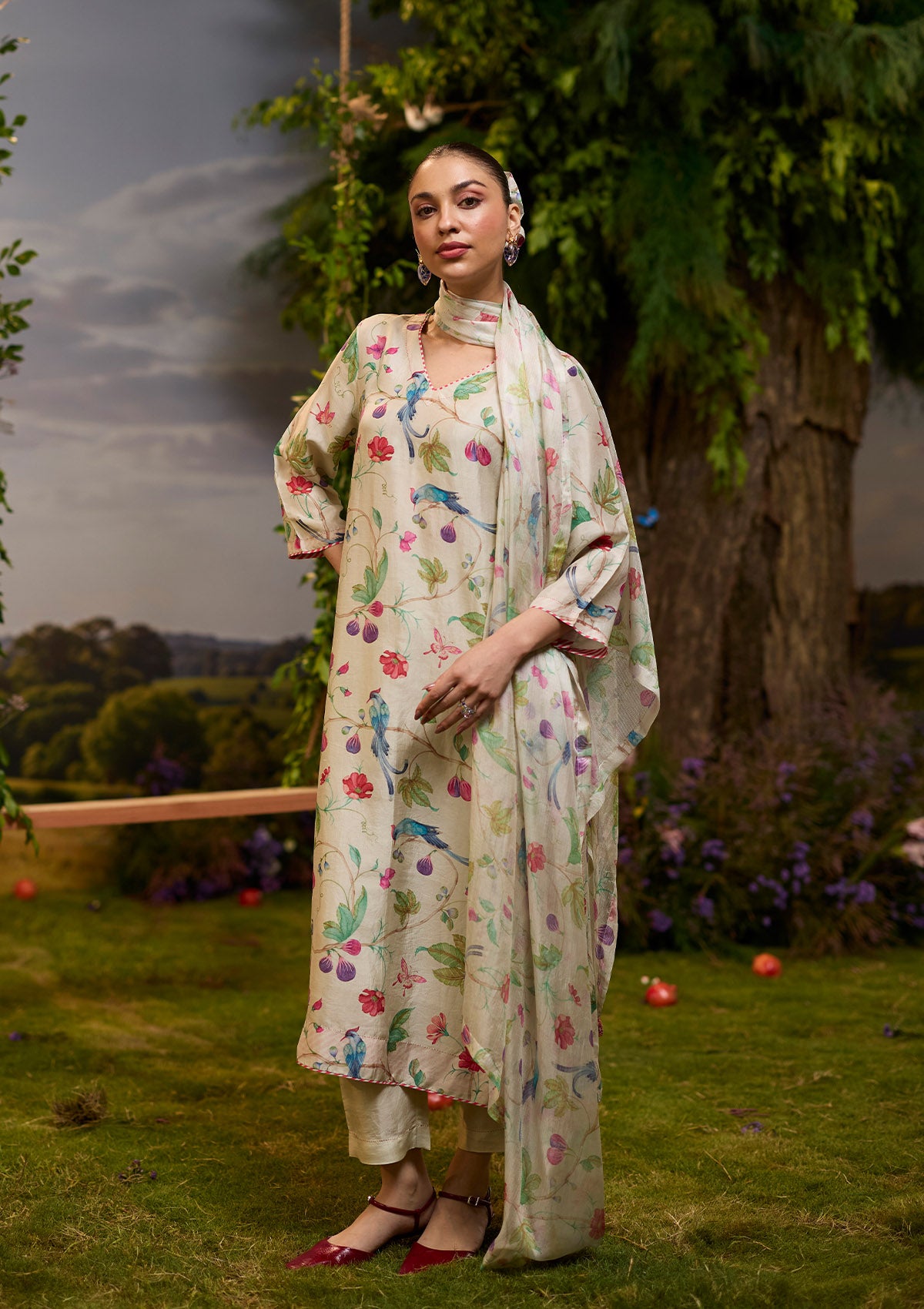 Fig &amp; Fable Ivory Kurta Set