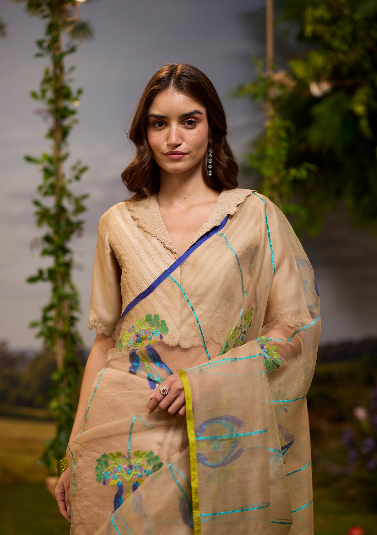 Birdsong Jamdani Saree