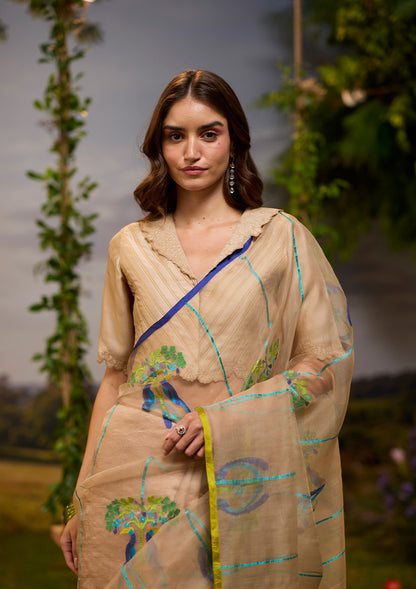 Birdsong Jamdani Saree
