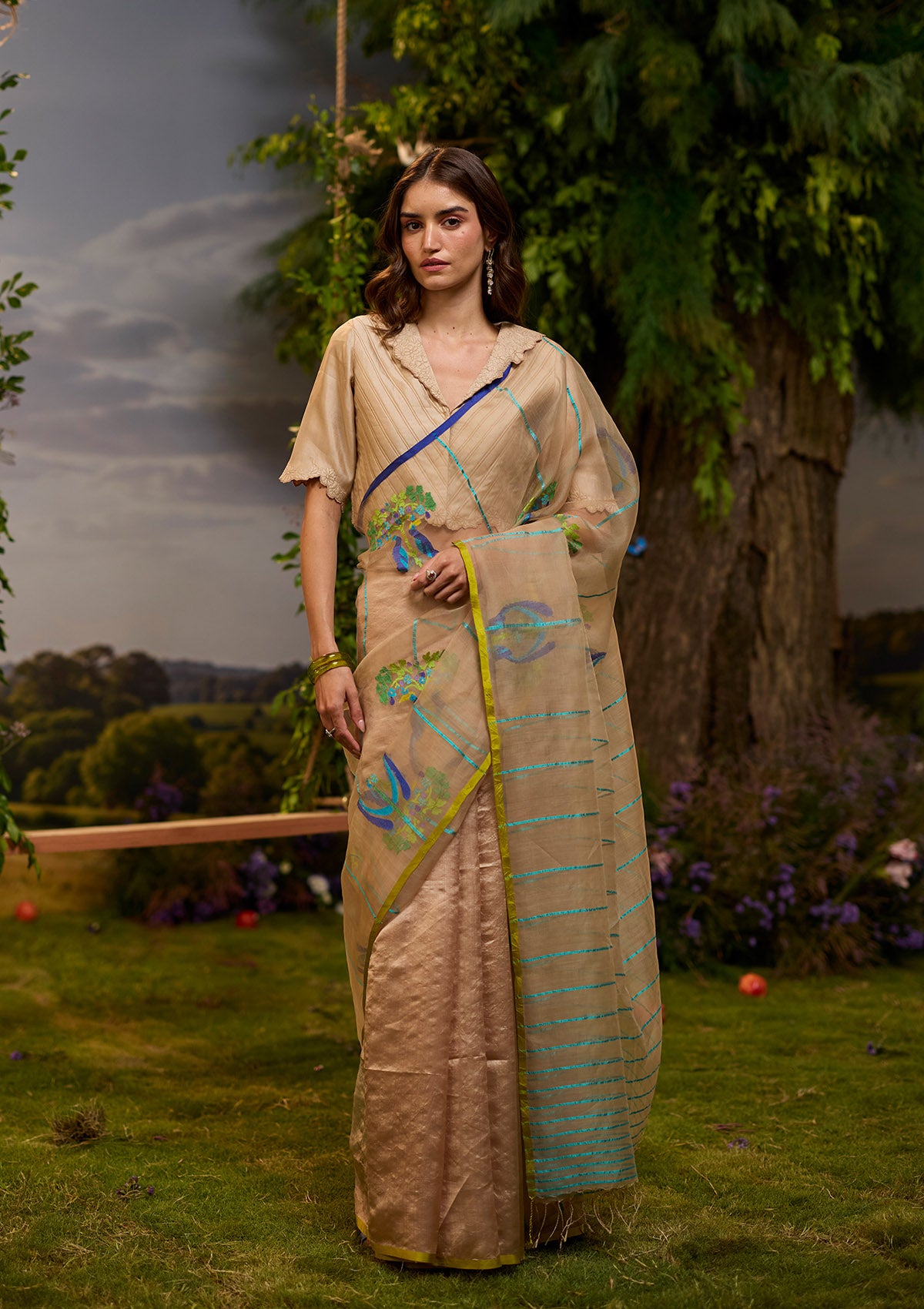 Birdsong Jamdani Saree